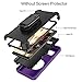 Dailylux Shockproof Case for Samsung Galaxy Note 8, Rugged Heavy Duty Hybrid Holster Rotating Swivel Protective Bumper Kickstand Cover with Belt Clip, Purple + Black
