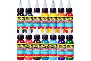 Solong Tattoo® 14 Colors Tattoo Ink Kit Pigment Set 1oz (30ml) Professional Tattoo Supply for Tattoo Kit TI301-30-14