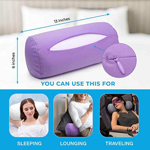 Squishy Deluxe Tube Microbead Bolster Pillow with StayCool Fill