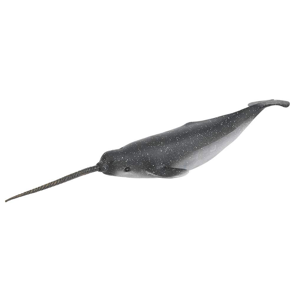 Qqmora Miniature Animal Figurine, Ocean Fish Model Educational Toy Figurine Entertainment Narwhal Figurine Sturdy for Kid Children Educational Toys