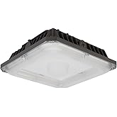 kadision LED Canopy Light 100W, 10"x10" Square Gas Station Light with Selectable Wattage (100/80/60W) and 3CCT (5000/4000/3500K), 0-10V Dimmable IP65 Waterproof, UL Certified