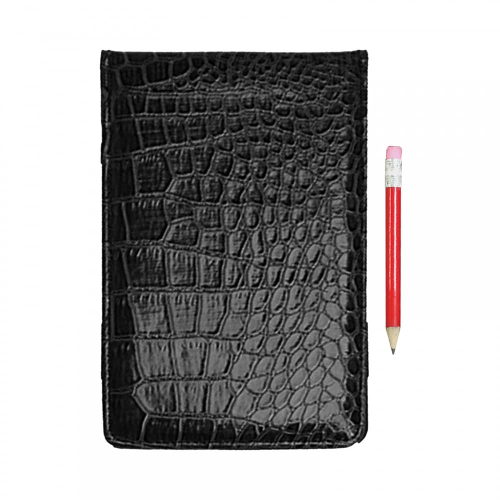 MiOYOOW Golf Leather Scorecard, Large Size Leather Golf Score Keeper Card Golf Stat Tracker Sheet with Elastic Strap for Golf Sports Competitions