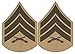 Green on Khaki USMC Chevrons - Sergeant - Male