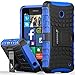 Fosmon [RUGGED] Nokia Lumia 630, Nokia Lumia 635 Case - HYBO-RAGGED Heavy Duty Hybrid Protective Cover with Kickstand - Retail Packaging (Blue)