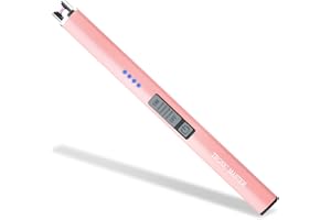 TRONIC MASTER Electric Candle Lighter Plasma Arc Lighters with USB Rechargeable Battery Windproof & Flameless Retractable Head (Rose Gold)