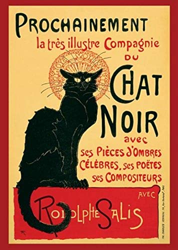 Picture Peddler Laminated Le Chat Noir by Steinlein The Black Cat Vintage Advertisement Poster 24x36 Inch