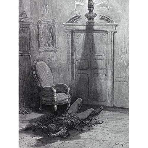 Dore Poe Raven Poem Shadow Book Illustration Art Print Canvas Premium Wall Decor Poster Mural