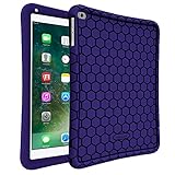 Fintie iPad 9.7 2018 2017 / iPad Air 2 / iPad Air Case - [Honey Comb Series] Light Weight Anti Slip Kids Friendly Shock Proof Silicone Protective Cover for iPad 6th / 5th Gen, iPad Air 1 2, Navy