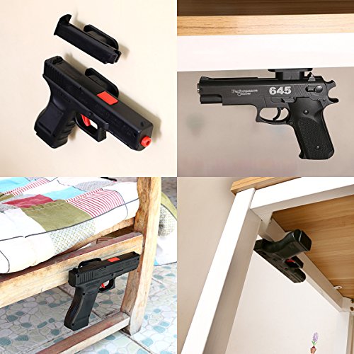 Depring Gun Magnet Mount Concealed Magnetic Gun Holder Car Holster for Handgun Rifle Shotgun Magazine in Vehicle Wall Bedside Desk 25 LB Rating - Thumbnail 2
