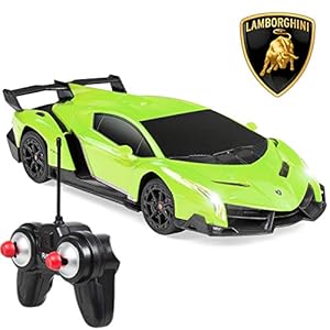 Best Choice Products 1/24 Officially Licensed RC Lamborghini Veneno Sport Racing Car w/ 27MHz Remote Control – Green