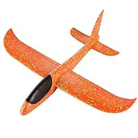 Clearance Sale!DEESEE(TM)Foam Throwing Glider Airplane Inertia Aircraft Toy Hand Launch Airplane Model (Orange)