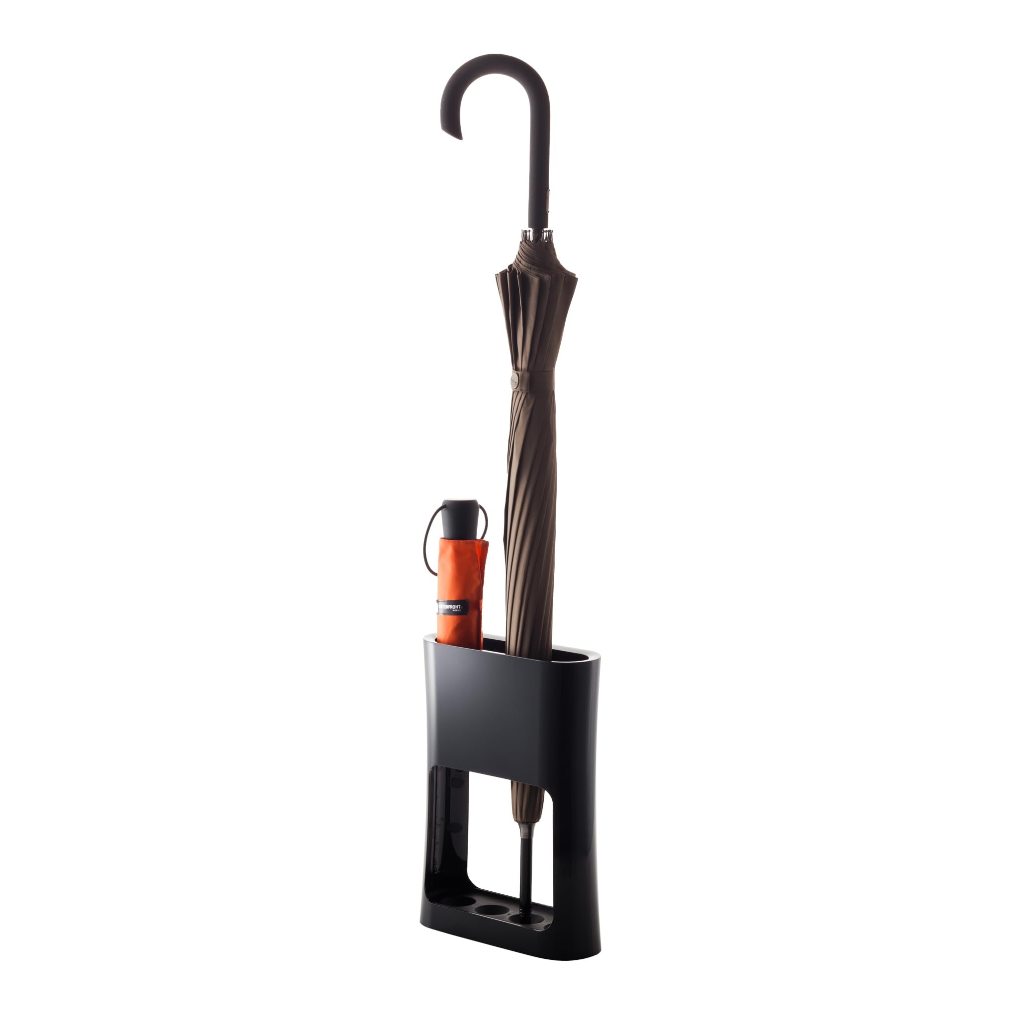 Yamazaki Oval umbrella stand, plastic, black, one size