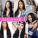 Allrun Hair Brazilian Straight Human Hair 3 Bundles (16 18 20inch) Unprocessed Virgin Human Weave Hair Natural Black for Women 95-105g/1 Bundles