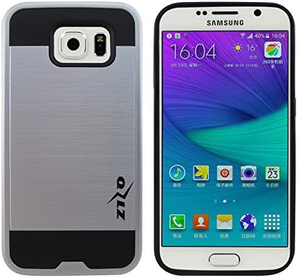 Zizo Cell Phone Case for Samsung Galaxy S7 Edge - Retail Packaging - Black/Silver