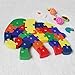 DOUYYE Counting Elephant Wooden Letters and Numbers Jigsaw Puzzles, Family Game for Kids,Interactive Educational Toys for 3 4 5 Years Old and Up Toddler Boys Girls Preschool Children, Birthday Gift