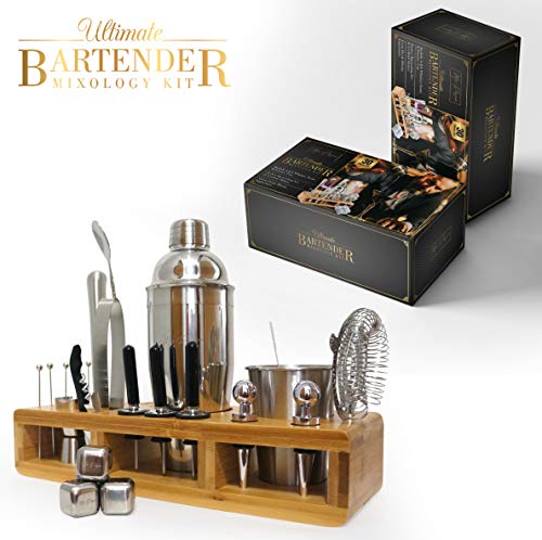 Mix Passion Cocktail-Shaker Set mit Bartending-Zubehör, 30-teilig Kit, Stößel, Sieb, Ausgießer, Korkenzieher… – Bild 4