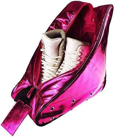 Paradice, Ice Skating Deluxe Bag, PU Leather, Hot Pink or Electric Blue (Pink)