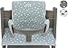 JYOKO Kids Cushion Made Cotton 100% Compatible with Stokke Tripp Trapp high Chair (White Star)