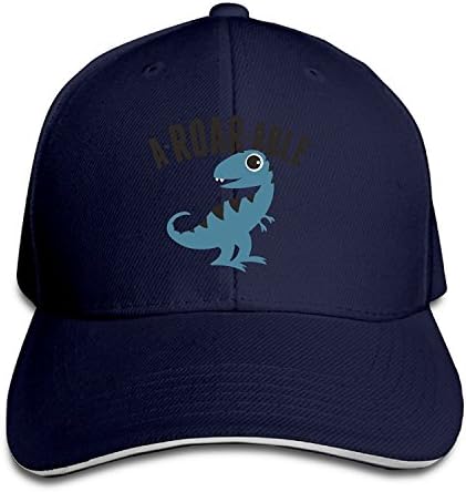 Unisex A-roar-able Cute Blue Dinosaur Adorable Sandwich Baseball Cap