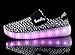 Santiro Boys Girls Light up Shoes for kids 7 Colors Light LED Fashion Slip on Sneakers USB Charging Luminous Sneakers SSK006B1-38