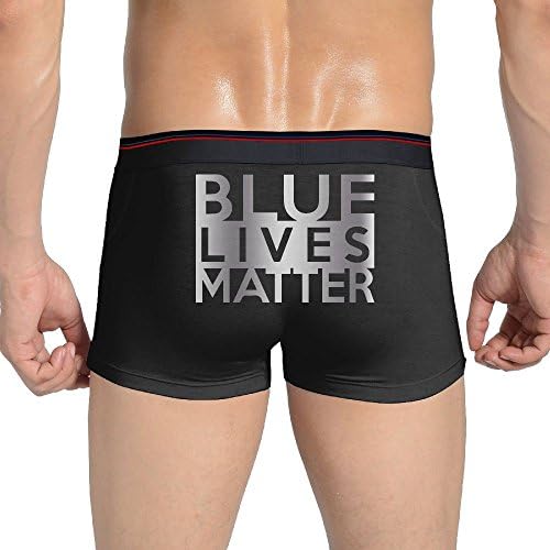 Mens Classics Blue Lives Matter Platinum Style Boxer Brief Stretchable Underwear Comfort Flex Waistband XXL