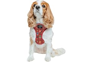Sassy Woof Dog Adjustable Harness - Harry Potter™ - S, Breathable Mesh, No Pull Design with Two D-Rings, Patented Design, Perfect for Small Dogs and Puppies - Officially Licensed