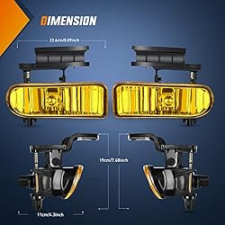 Nilight Fog Light Assembly Compatible with 1999