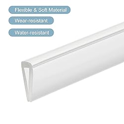 uxcell U Channel Edge Trim, 4.9ft Length Rubber