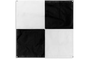 Sky High Bull's-Eye (48"x48") Drone Ground Control Point GCP - UAV Aerial Target for Mapping & Surveying (6 Pack) | Center Eyelet (Black/White Markers) | Pix4D & DroneDeploy Compatible