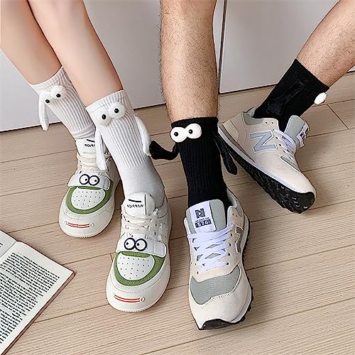 Smilelife 2 Pairs Magnetic Holding Hands Socks - Funny Gifts for Women & Men, Teens, Couples, Friends