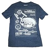 Star Trek USS Enterprise Diagram Blueprint Graphic T-Shirt