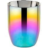 Ahimsa Stainless Steel Kids Cup, Pediatrician Designed, Colorful Toddler Cups for Open Cup Training, 8oz, 100% BPA Free & Dishwasher Safe, Single Rainbow (Rainbow / 1 Cup, 8 oz)
