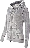 Yoga Jacket - Women Athletic Burnout, Light Weight Soft Fleece.