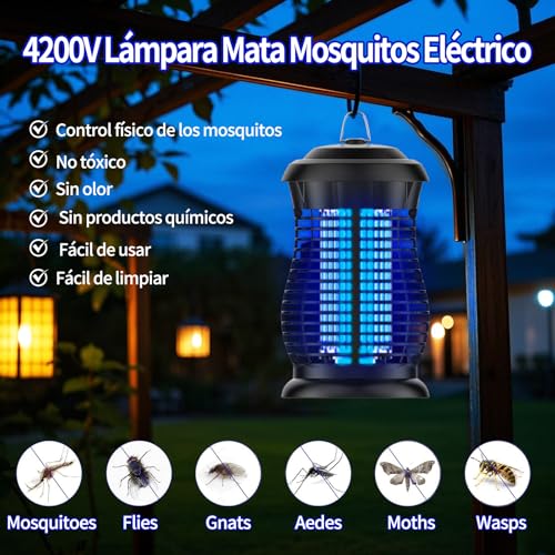 YCQYNHQ Mata Mosquitos Electrico, Lámpara de Interior Antimosquitos, 18W Mosquito Killer, Adecuado para Eliminar Mosquitos y Moscas en Habitaciones Interiores, Cocinas y Aseos