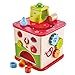 Hape Friendship Wooden Activity Center Play Cube | 5-1 Learning Puzzle Toy for Toddlers | Five Sided Educational Maze Pepe & Friends
