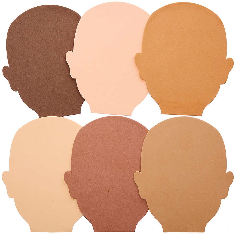 Baker Ross FX245 Skin Tone Foam Head Cut Outs - Pack of 30, Arts and Crafts For Kids, Art Supplies and Craft Materials
