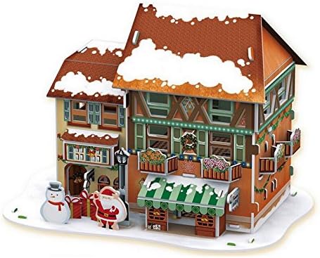 3D Jigsaw Toys Puzzle Model 2015.515.5cm Cabin Christmas Educational Paper Papercraft Home Adornment for Gift