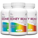 Pure White Kidney Bean Extract- 1000mg Per Serving, 200 Capsules (Pack of 3),Carb Blocker and Metabolism Booster
