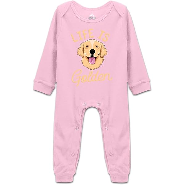 Golden Retriever Baby Bodysuit - Life Is Golden 100% Cotton Romper & Jumpsuit Outfits
