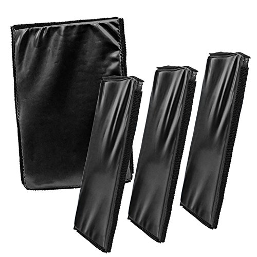 Set of 4 Black Toy Wrestling Ring Floor Mats for WWE Wrestling Action Figures