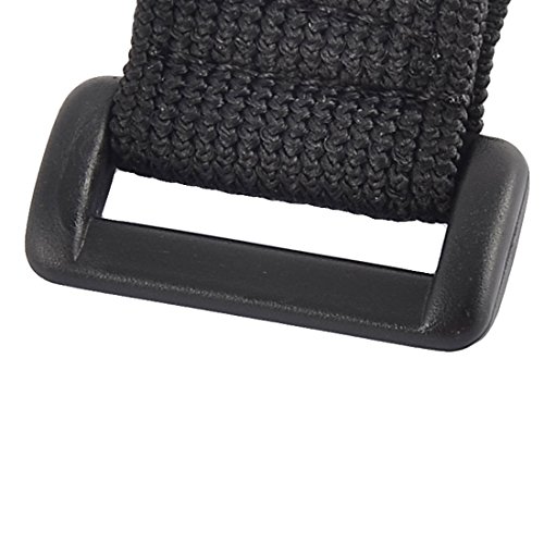 uxcell Nylon Outdoor Sports Elastic Backpack Hook Loop Tie Strap 2.5 x 20cm 2pcs Black