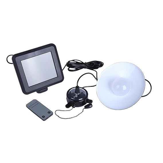 MagiDeal Solarbetriebene LED-Industrie Pendelleuchte mit Fernbedienung