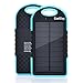 Solar Charger Modern Dual USB Port Power Bank 5000mAh Portable, Waterproof, Lightweight, Shock Resistant & Dust Proof Power Tool - For iPhone, iPad, Android, Tablet - Efficient & Durable