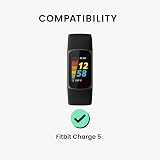 kwmobile Fitbit Charge 5 Screen Protector 2x Anti-Fingerprint Smart Watch Film view 2