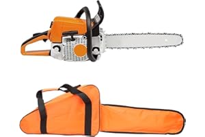 Bringsine Chainsaw Bag Carrying Case Portable Protection Waterproof Holder Fit for Stihl Husqvarna 12''/14''/16'' Chainsaw Storage Bag(Orange)