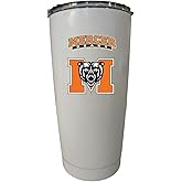 Mercer University 16 oz White Insulated Stainless Steel Tumbler Glossy brushed finish White. Officially Licensed Collegiate Product