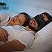 LANGRIA Superhero Eye Mask for Sleeping with 3D Contoured Shape for No Pressure on The Eyes Lightweight and Comfortable Made of Memory Foam with Adjustable Straps Blindfold Design (Black)