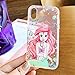 Ultra Slim Soft TPU Transparent Mermaid Ariel Case for iPhone Xs Max 6.5 Clear Walt Disney Cartoon Princess Pink Protective Cute Lovely Gift Little Girls Teens Kids Daughter Always Make A Splash