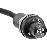 NVX Universal Bluetooth Audio Receiver &amp; Volume/Playback Controller Knob | Bluetooth Audio Controller Knob For Cars, Trucks, Motorcycles, ATVs, And Boats With Wireless Playback And Volume Control