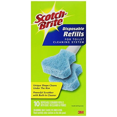 Scotch-Brite Disposable Toilet Scrubber Refills, 10 Refills per Box, ( Pack of 6 ) image